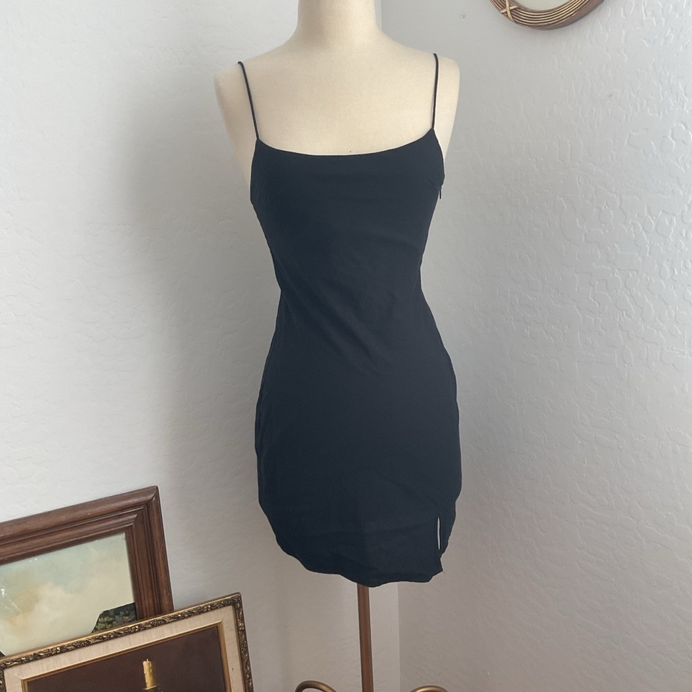 ASOS Black Spaghetti Strap Bodycon Mini Dress